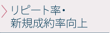 リピート率・新規成約率向上